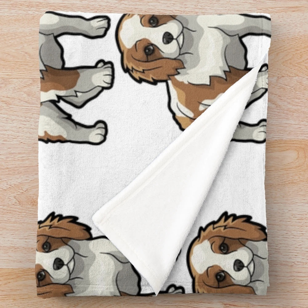 Cavalier King Charles Spaniel Plush Blanket with Soft, Snuggly Design