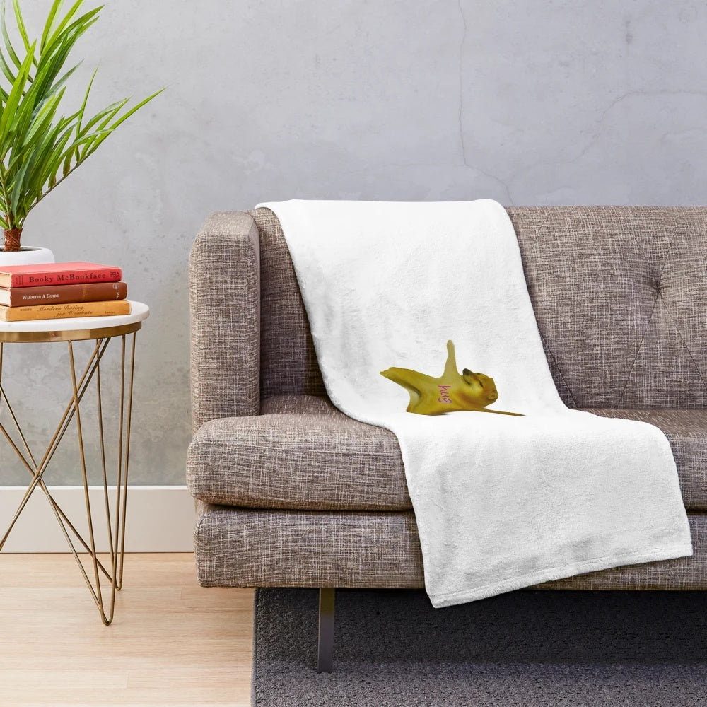 Cheems-inspired plush blanket featuring the iconic Doge meme character