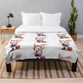 Cute Chibi Bunny Plush Blanket for Soft and Cuddly Home Decor