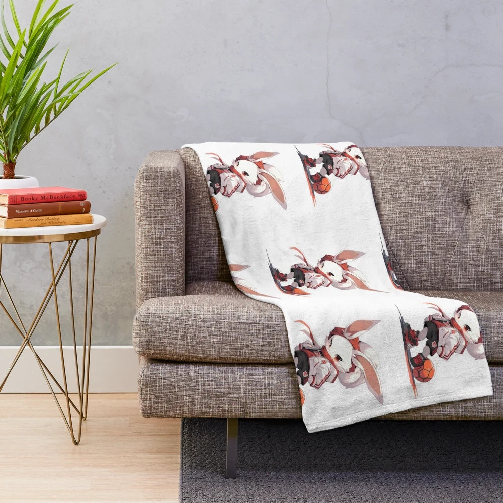 Cute Chibi Bunny Plush Blanket for Soft and Cuddly Home Decor