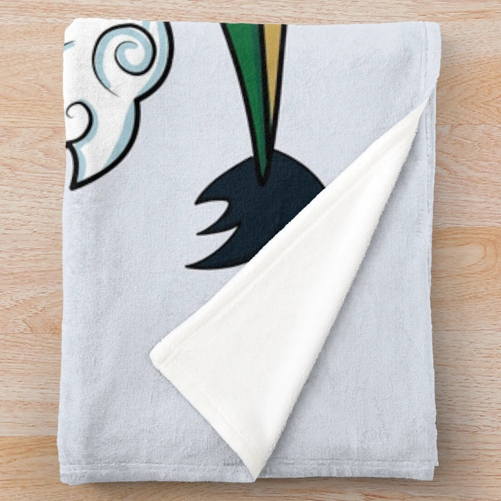 Cozy anime-inspired chibi dragon plush blanket with legendary animal design