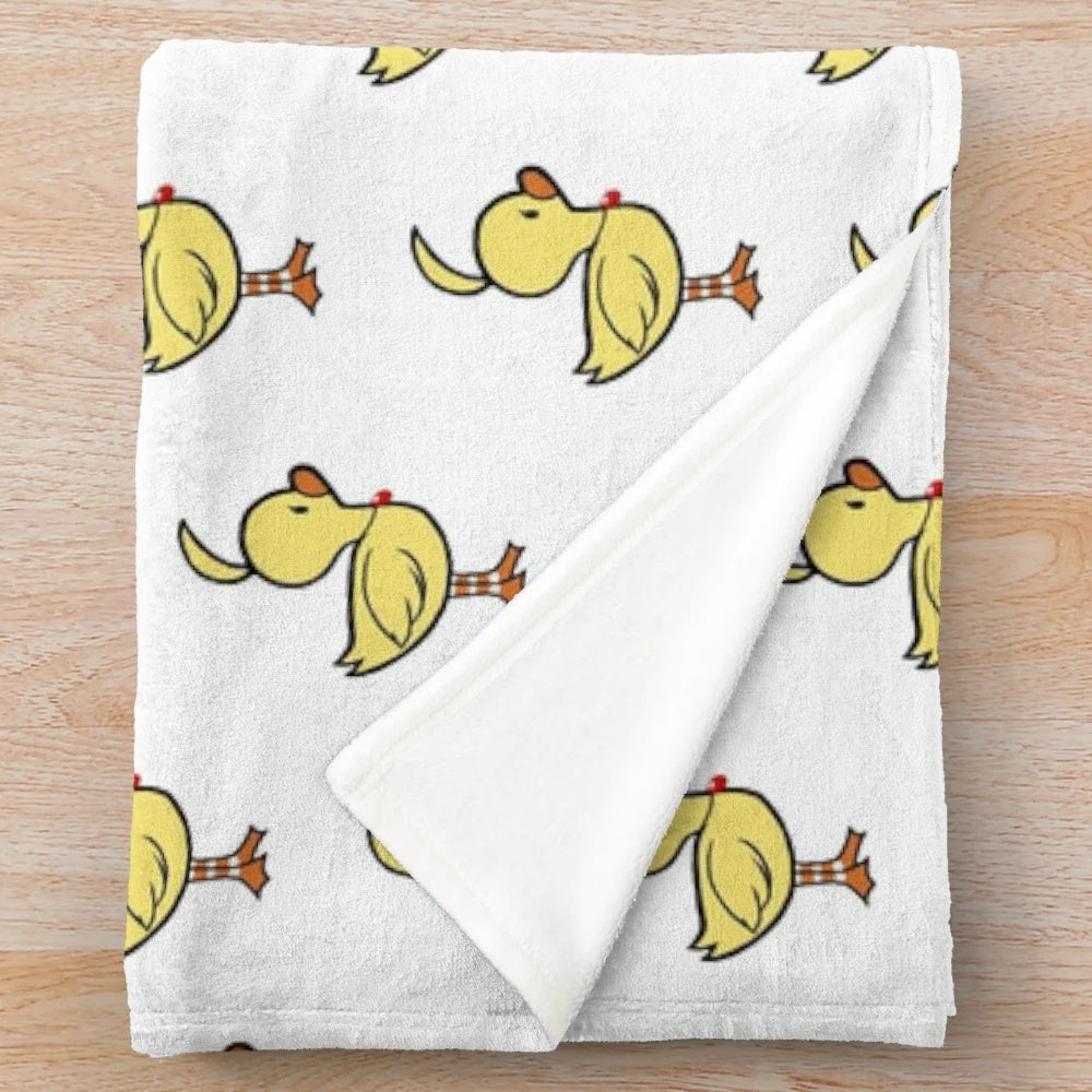 Cozy chibi duck plush blanket inspired by the anime Princess Tutu