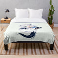 Chibi Shirakami Fubuki Hololive inspired plush blanket