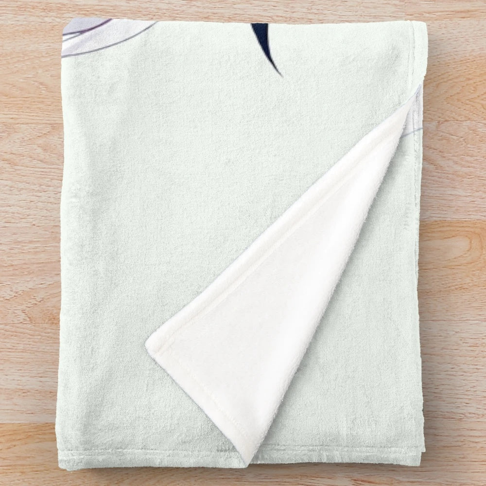 Chibi Shirakami Fubuki Hololive inspired plush blanket