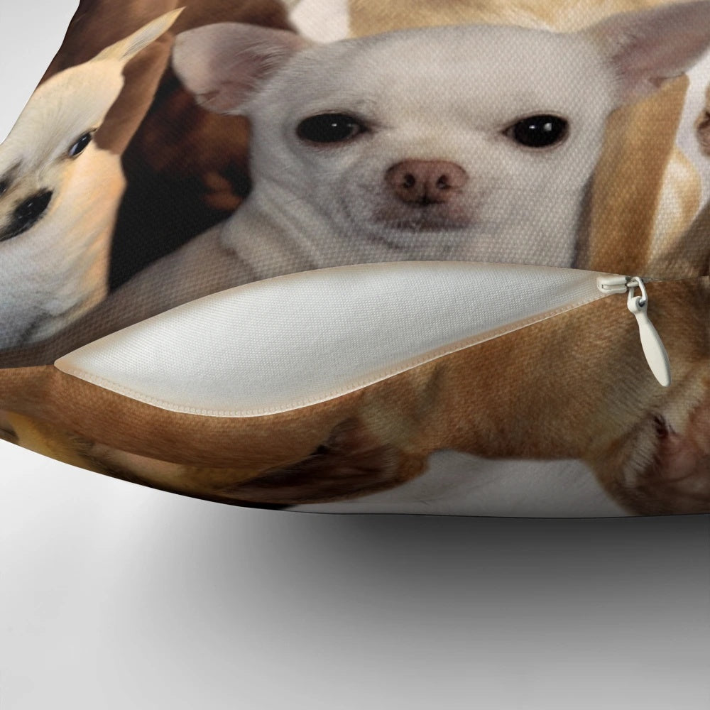 Soft, plush chihuahua-themed pillow for cozy home decor