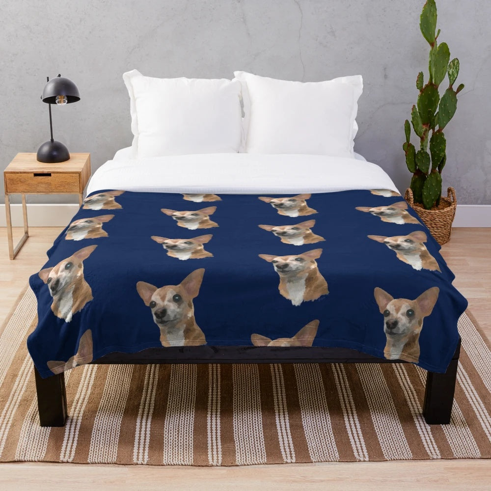 Chiweenie dog breed plush blanket