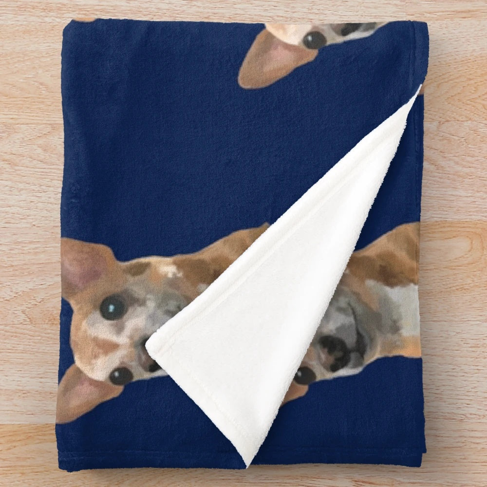 Chiweenie dog breed plush blanket