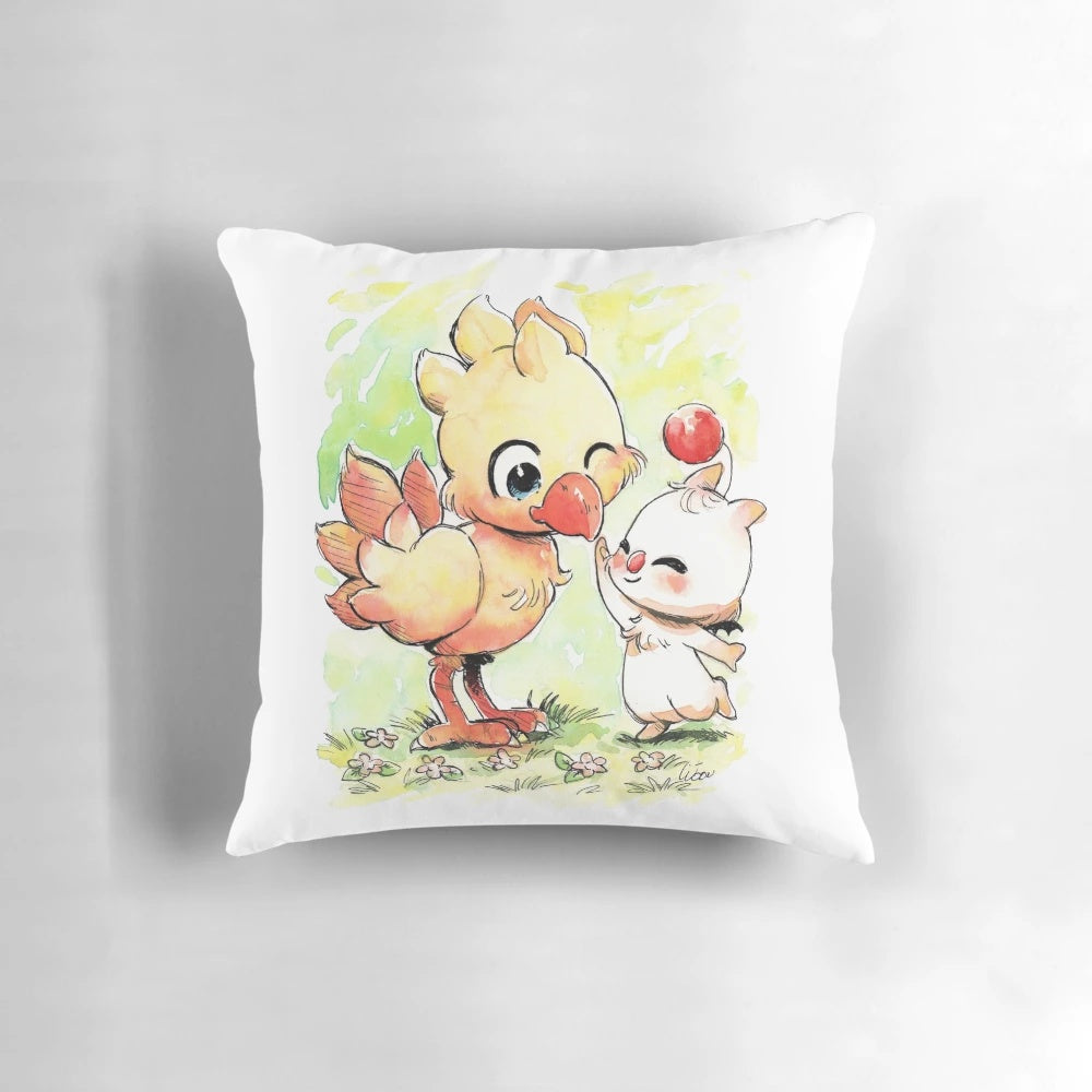 Soft, plush pillow featuring a cute chocobo character from the Final Fantasy video game franchise