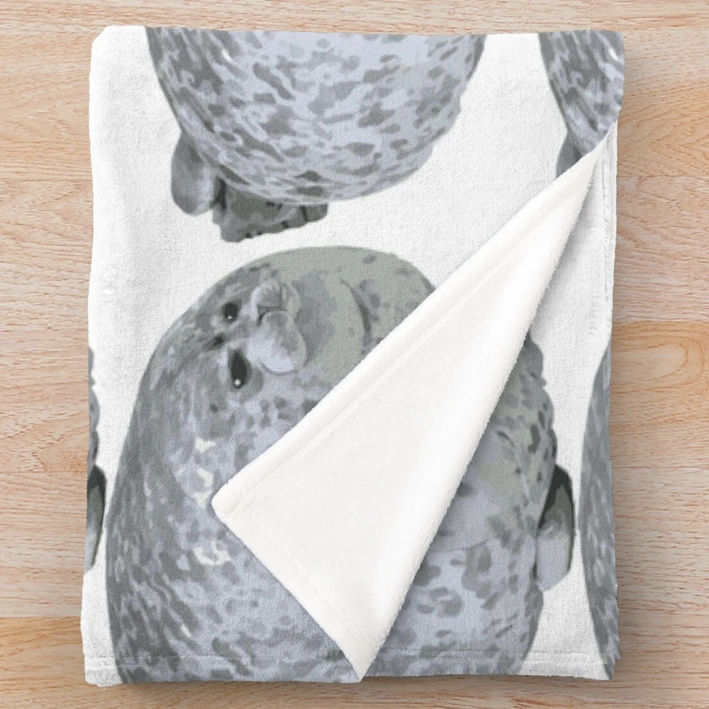 Cute and chubby seal plush blanket