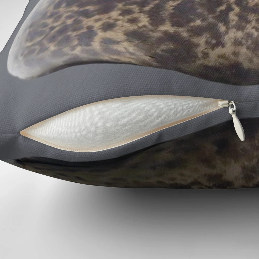 Soft and plush chunky seal pillow, perfect for cozy decor and snuggles.