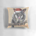 Cozy and cute Christmas Possum plush pillow with whimsical Australian wildlife design