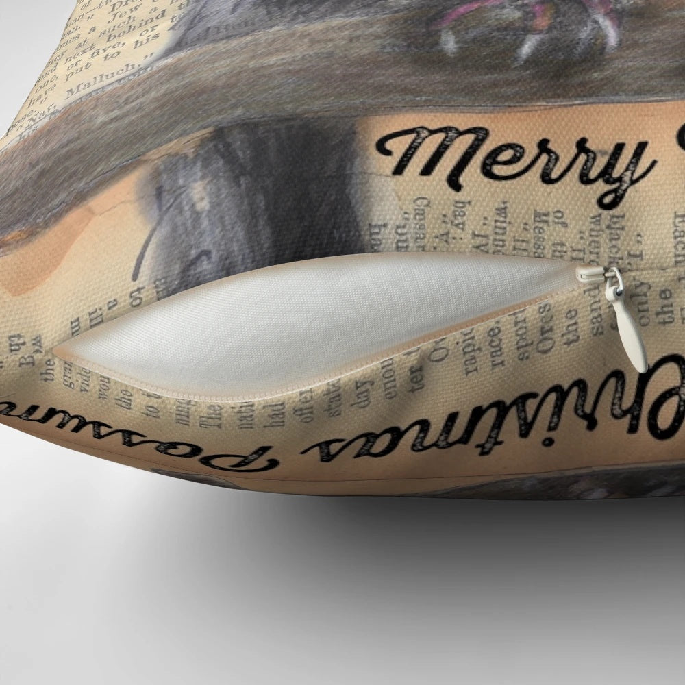 Cozy and cute Christmas Possum plush pillow with whimsical Australian wildlife design