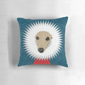 Festive Christmas Whippet Pillow with Ruff Design