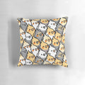 Chubby cockatiel pattern printed on a soft, plush pillow