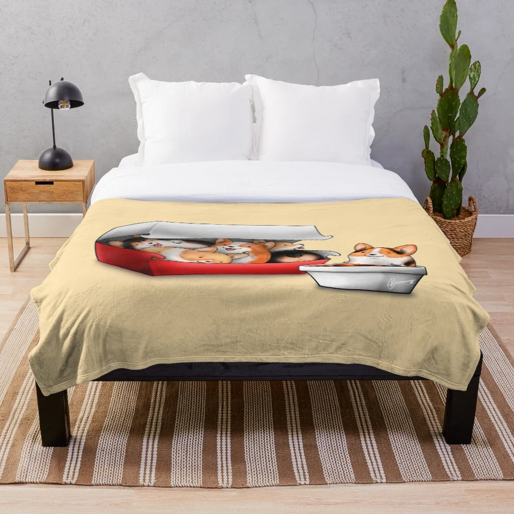 Corgi Nuggets Plush Blanket