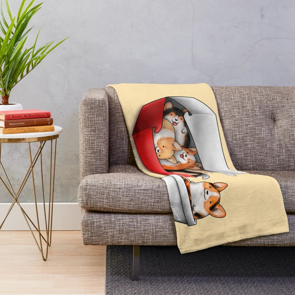 Corgi Nuggets Plush Blanket