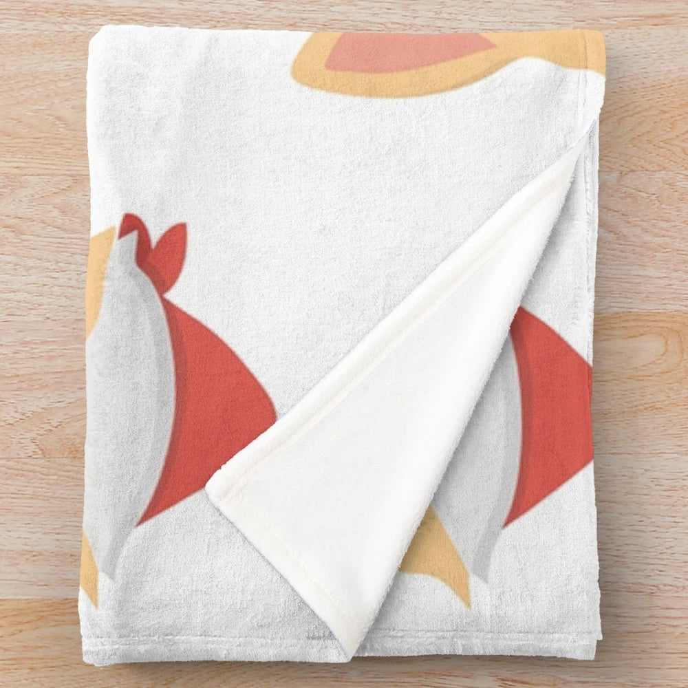 Soft and cozy plush blanket with adorable corgi dog pattern