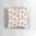Soft, plush throw pillow featuring a cute corgi image