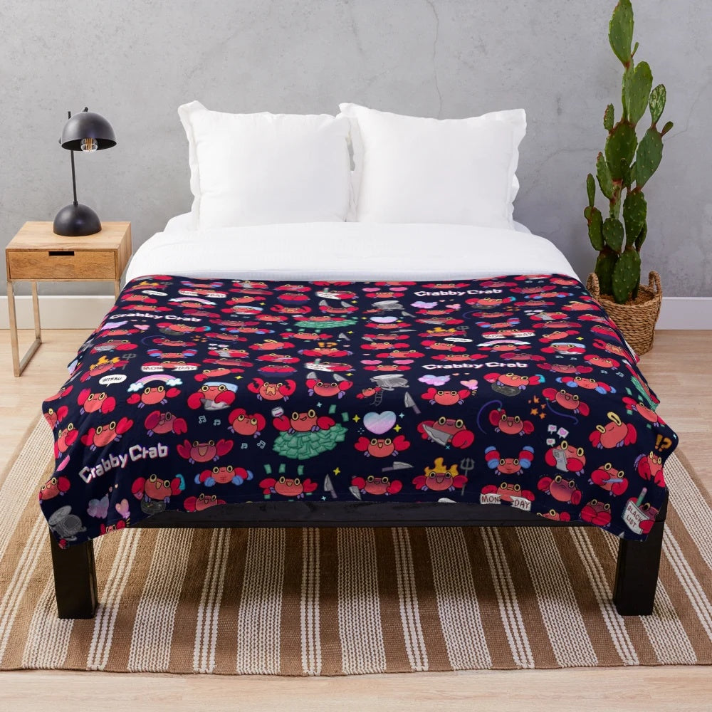 Crabby crab plush blanket