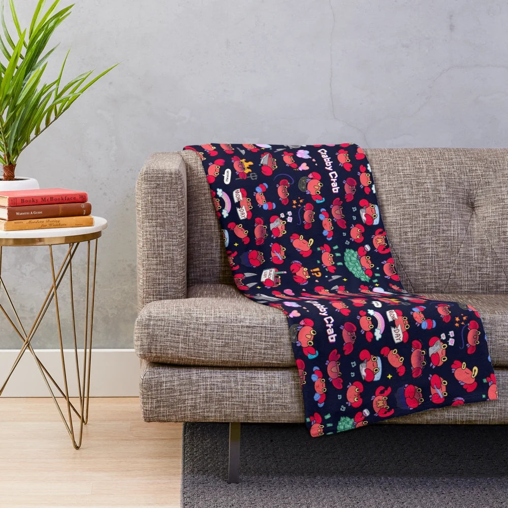 Crabby crab plush blanket