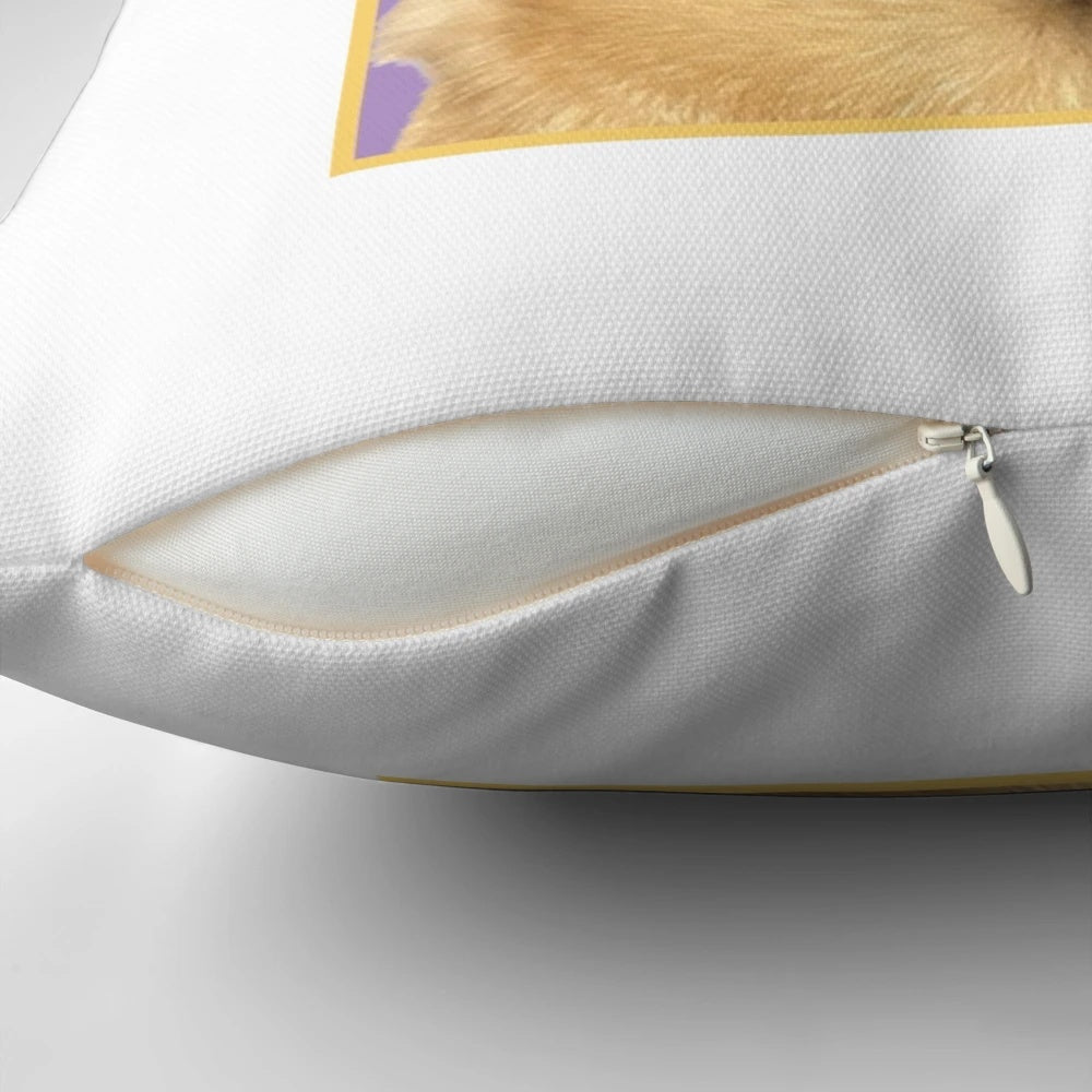 Cute and quirky plush pillow featuring a mouse in a criminal outfit