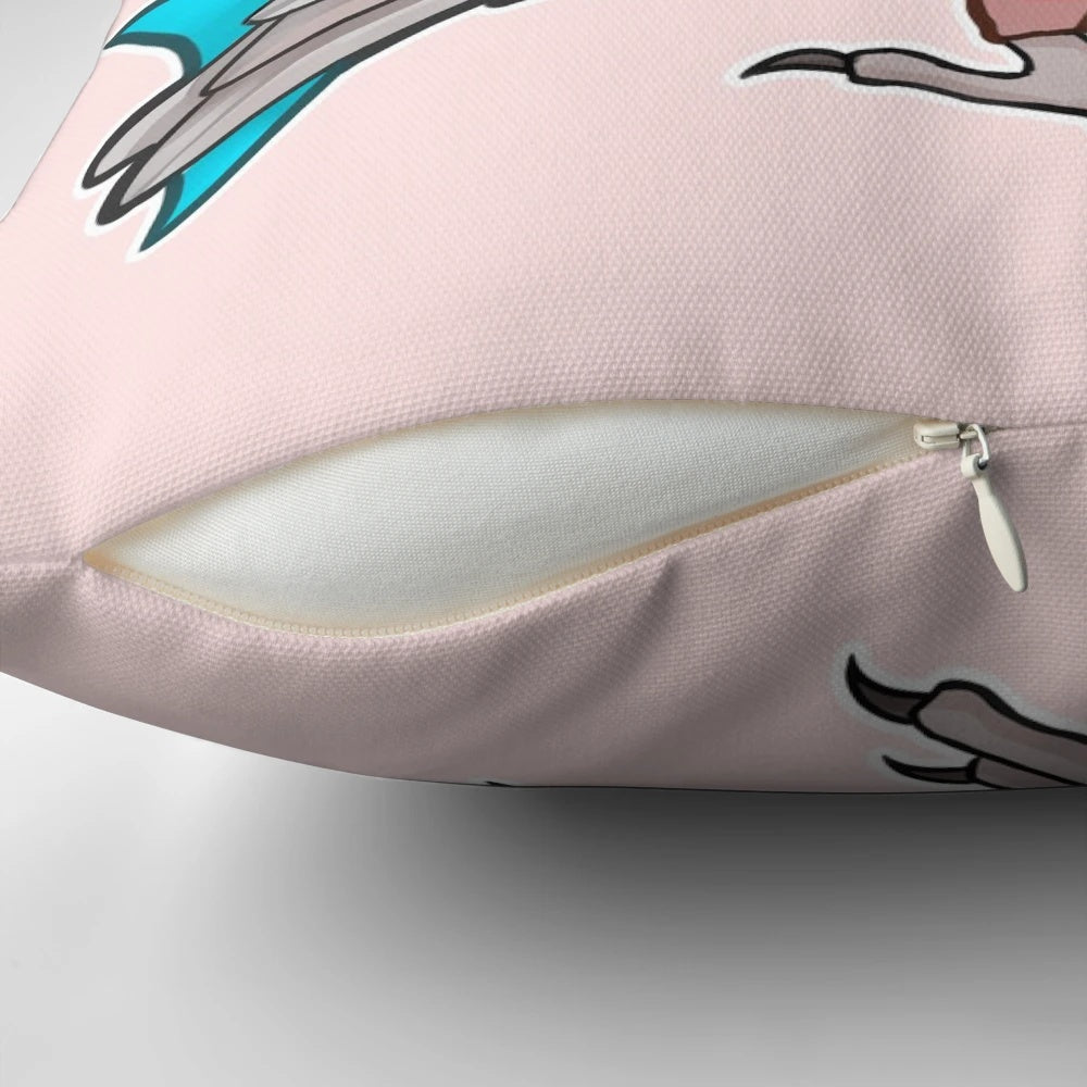 Colorful and cute galah parrot plush pillow for a cozy, kawaii-inspired home decor.