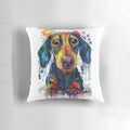 Dachshund dog art decorative pillow