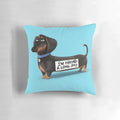 Soft and cuddly dachshund dog pillow with a funny and cute design for pet lovers