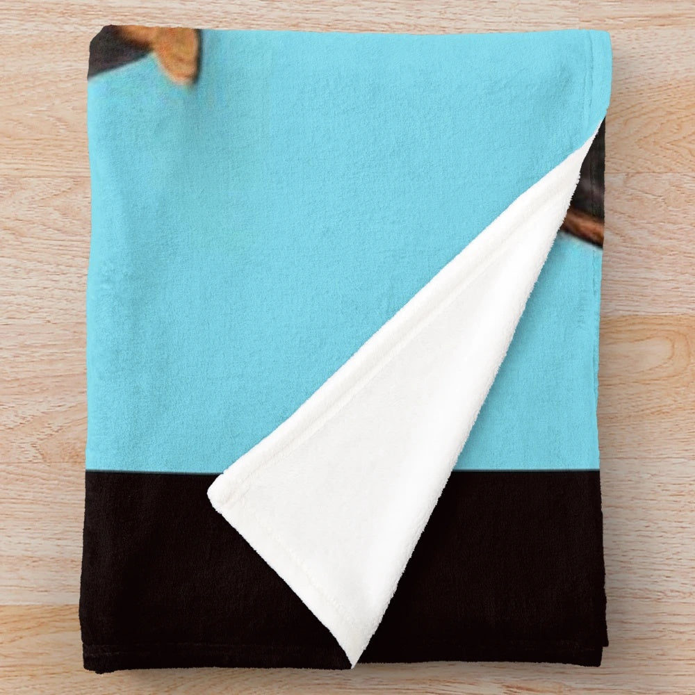 Dachshund dog plush blanket with a cute and funny cartoon design