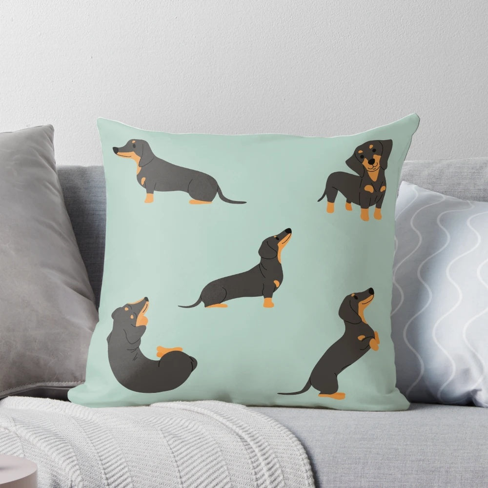 Colorful dachshund sticker pack featuring playful and cute dachshund designs