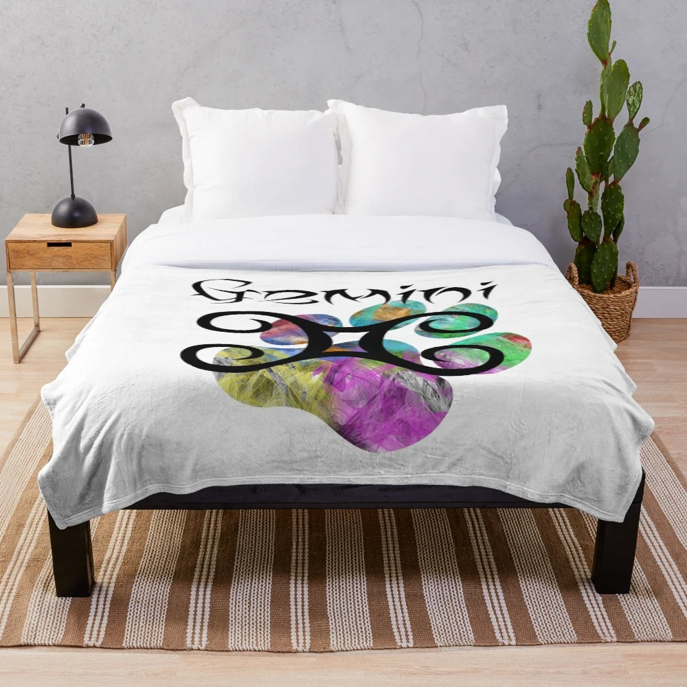 Dachshund zodiac gemini plush blanket