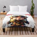 Cute plush baby blanket with daredevil themed design