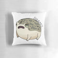 Soft, plush pillow featuring a whimsical design of a desert rain frog