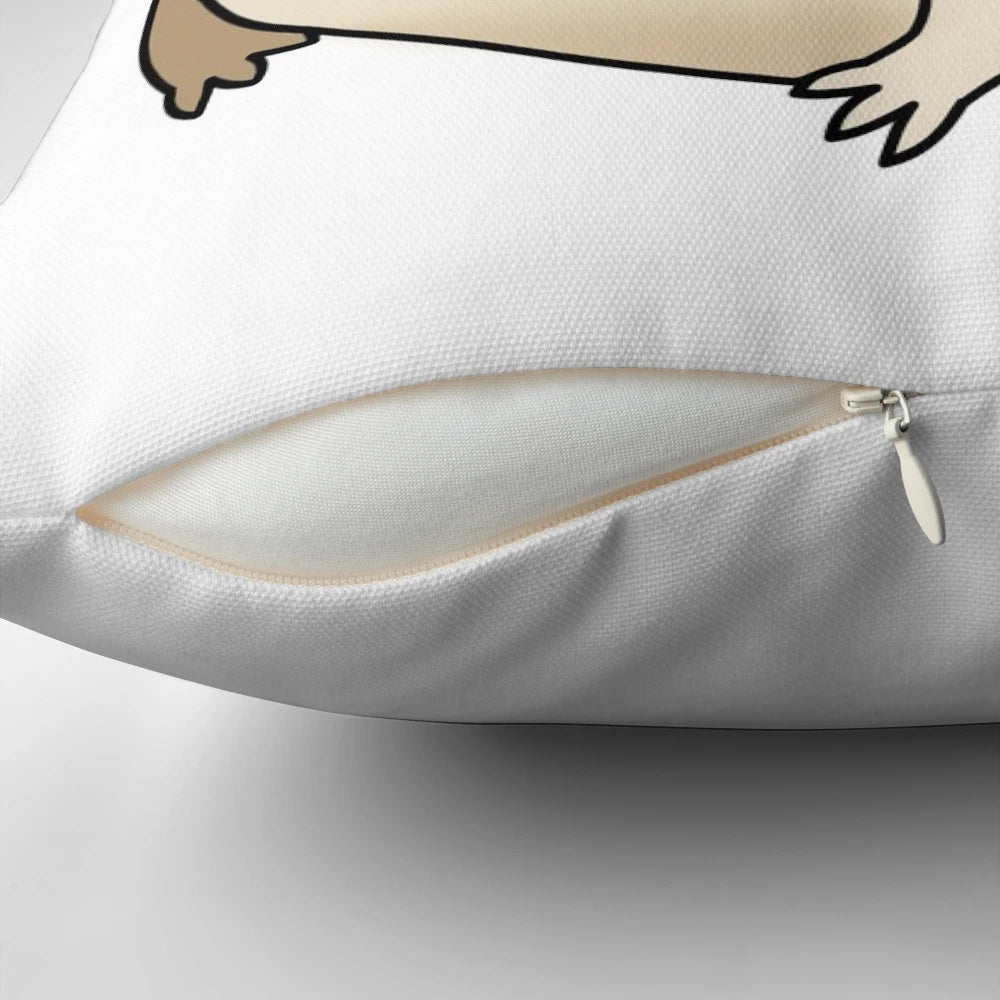 Soft, plush pillow featuring a whimsical design of a desert rain frog