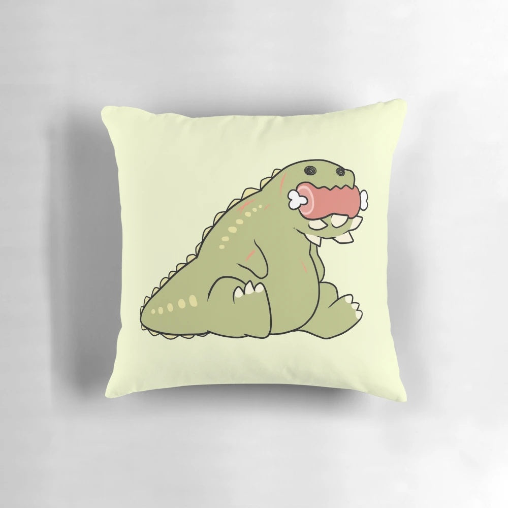 Cute chibi-style Deviljjo monster from Monster Hunter series on a soft plush pillow