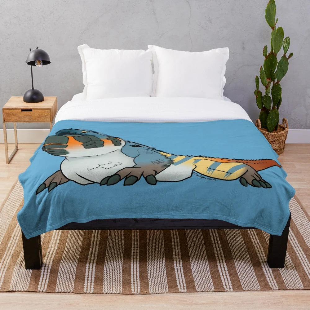Dodogama-themed plush blanket featuring the cute, spiked monster from the Monster Hunter video game series