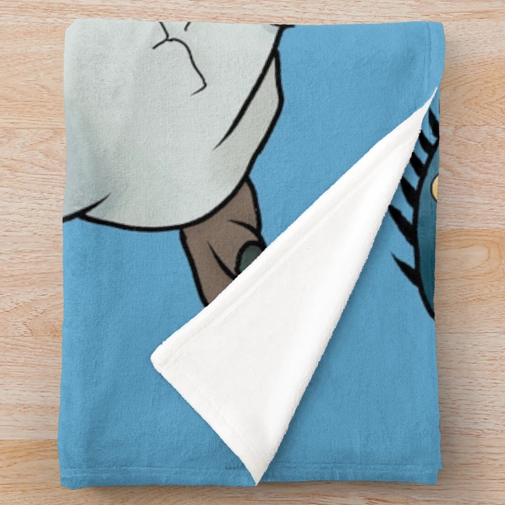 Dodogama-themed plush blanket featuring the cute, spiked monster from the Monster Hunter video game series