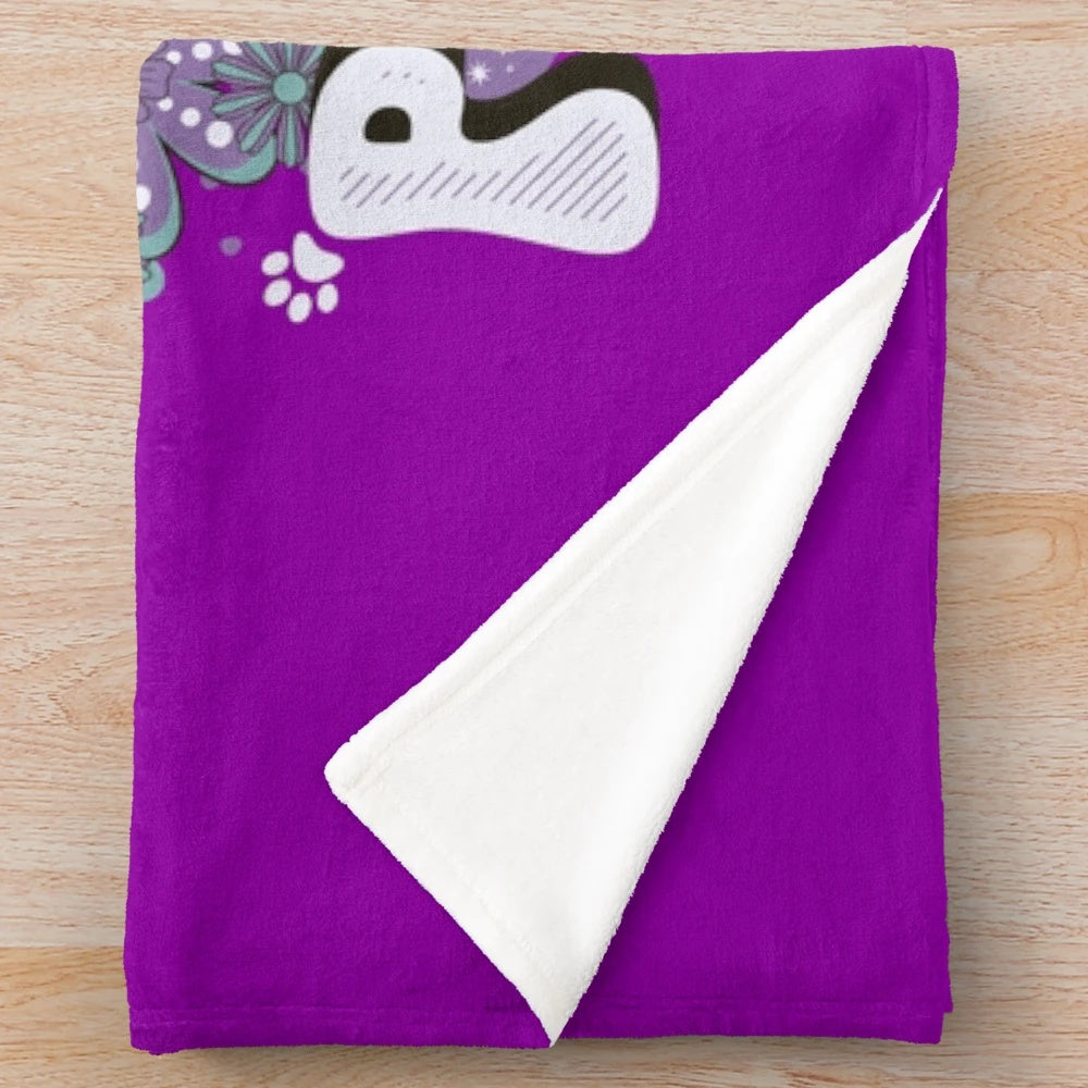 Soft and Cozy Plush Blanket with Cute Dog Grooming Design