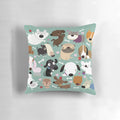 Soft, patterned pillow featuring a cute dog design by mjdaluz