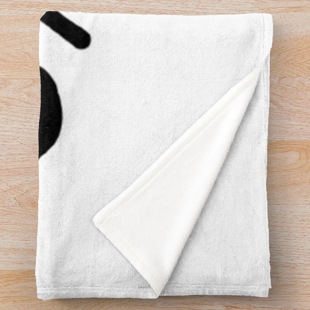 Cute dog illustration plush blanket featuring a whimsical dog doodle design