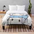 Sousou no Frieren inspired doodle plush blanket featuring a cute anime girl character