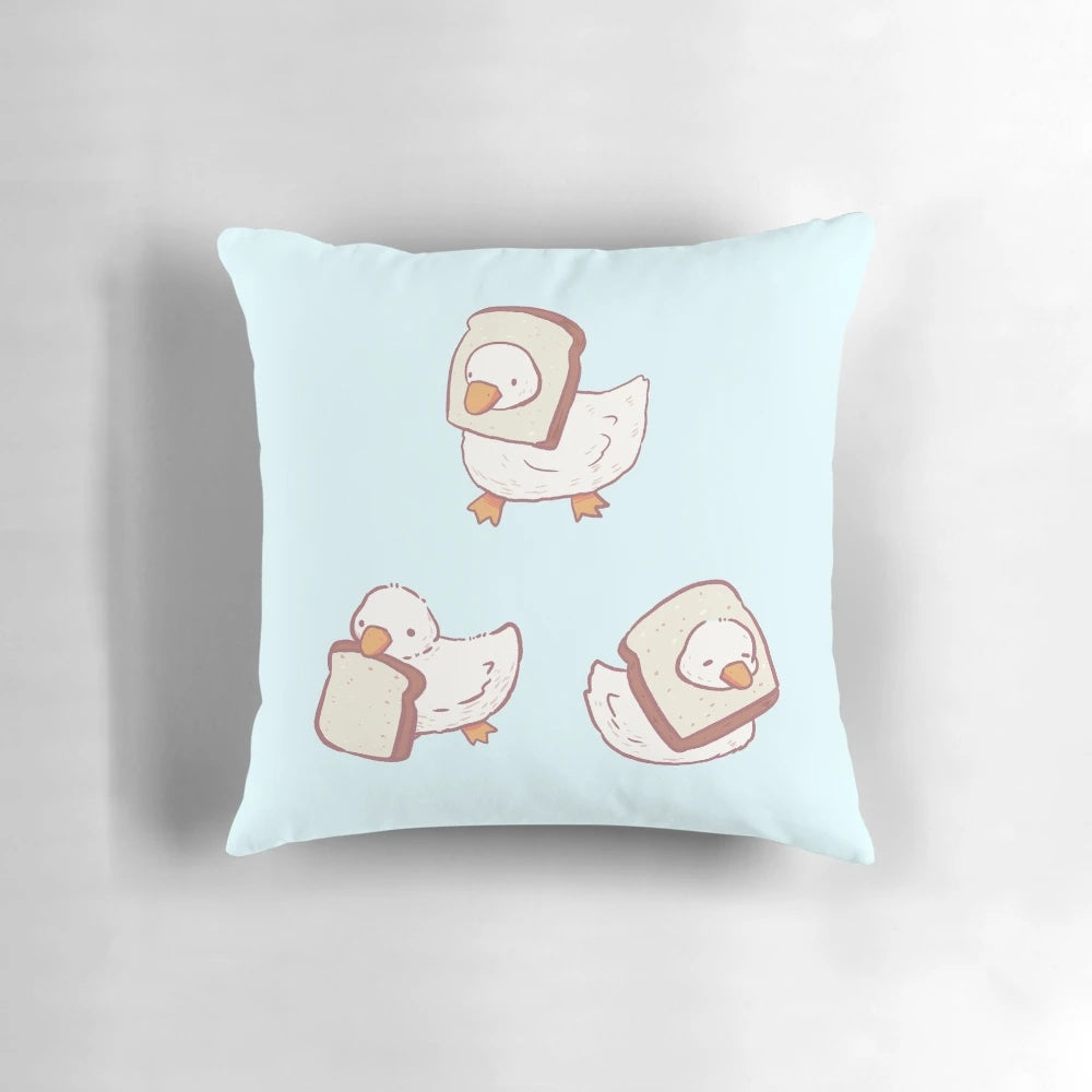 Cute illustration of a wizard duck holding a loaf of bread
