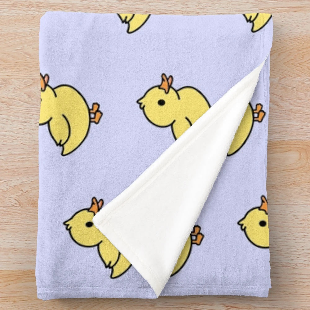 Duckling Plush Blanket - Soft, Cozy Throw Featuring a Cute Baby Duck Design