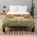 Colorful and whimsical echidna plush blanket