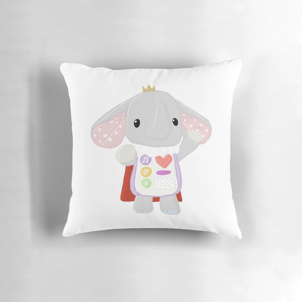 Soft and cuddly elephant-shaped pillow for home decoration