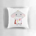 Soft and cuddly elephant-shaped pillow for home decoration