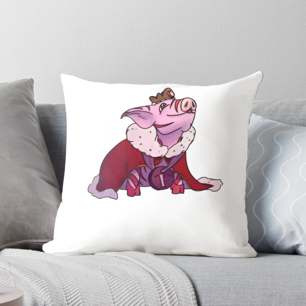 Soft and plush emperor peppermint preston sticker pillow with a cute design
