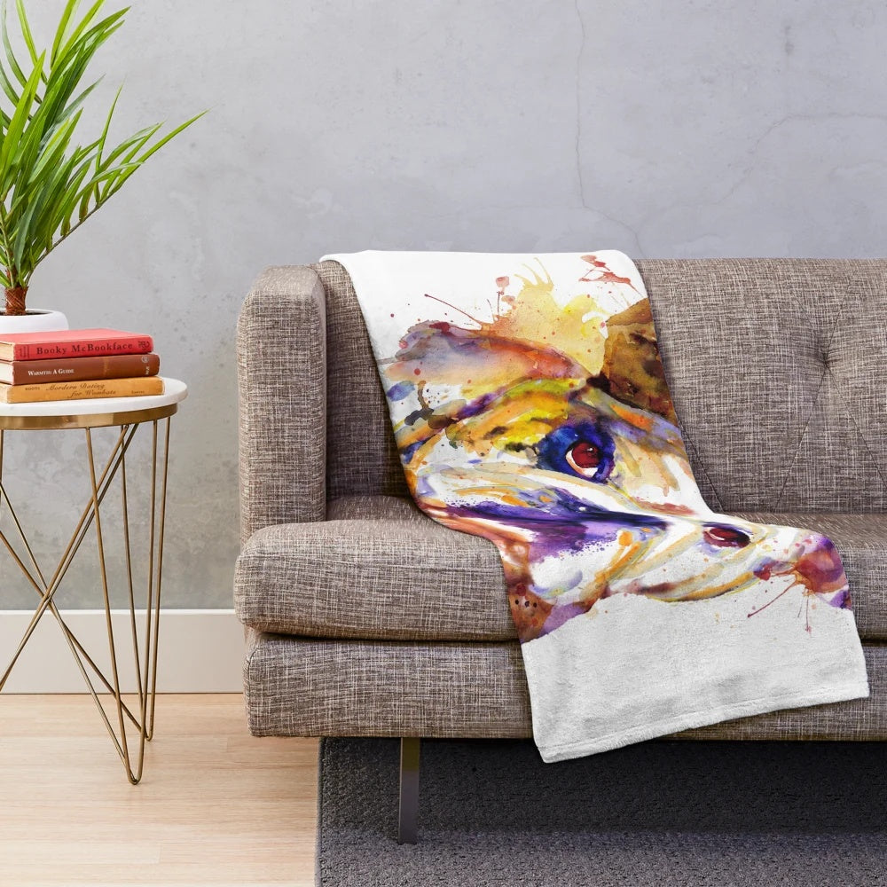 Soft and Cuddly English Bulldog Plush Blanket