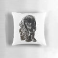 Soft and cuddly English Cocker Spaniel puppy dog printed on a comfortable pillow