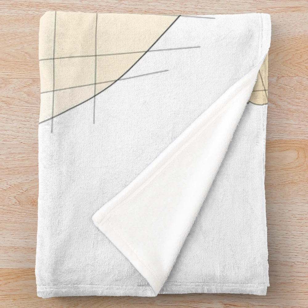 Soft and cuddly English Cream Golden Retriever plush blanket with geometric patterns
